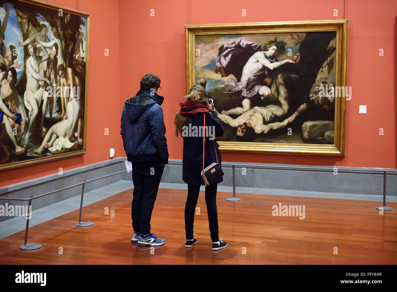 Napoli. L'Italia. Ai visitatori di ammirare il lavoro di Jusepe de Ribera, Museo Nazionale di Capodimonte. Museo nazionale di Capodimonte. Foto Stock