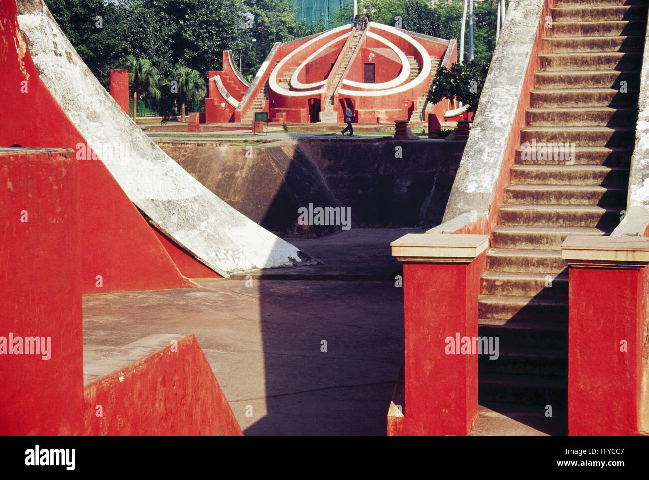 Jantar Mantar osservatori astronomici a Nuova Delhi, India Foto Stock