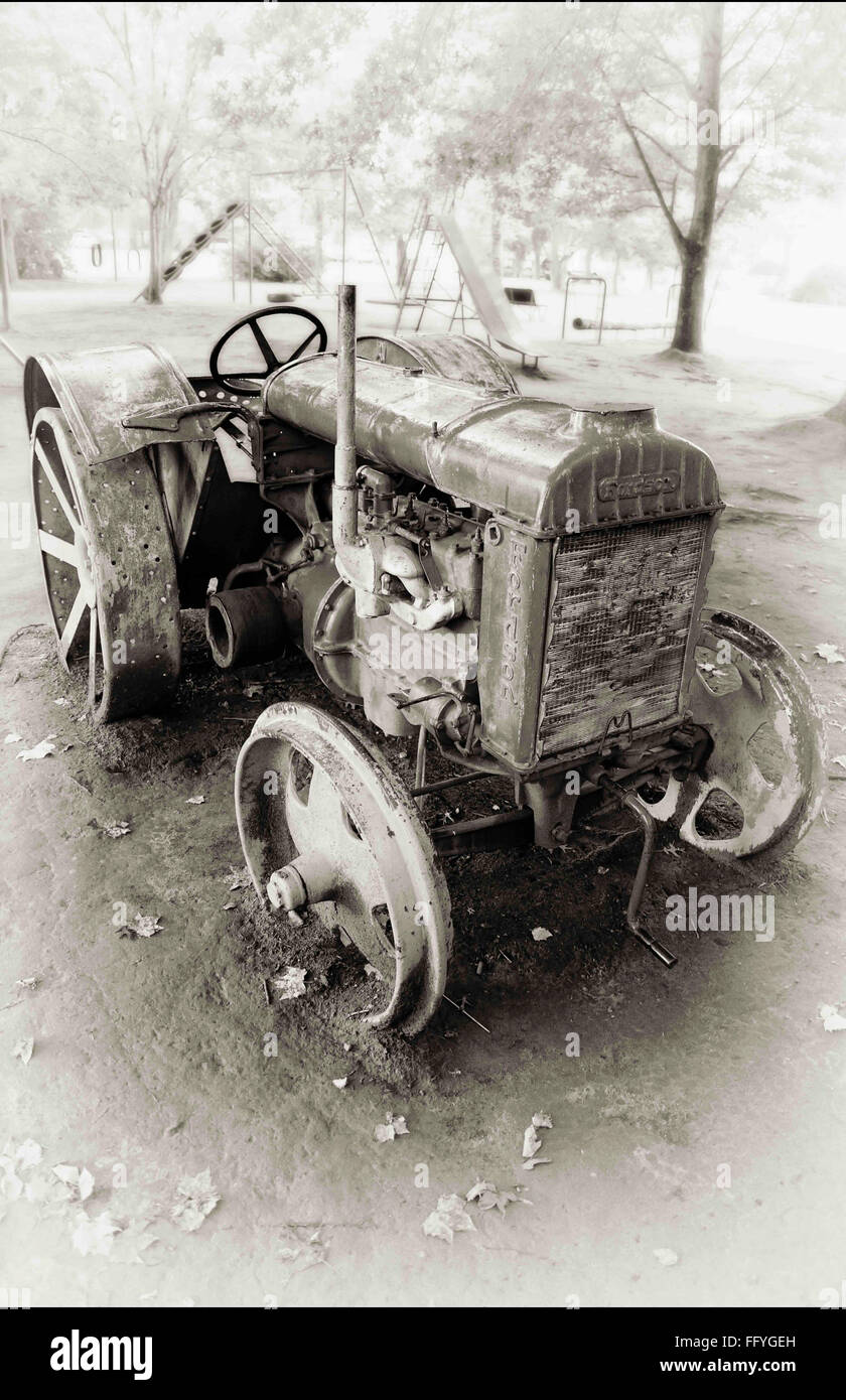 Un artistico foto di un trattore Foto Stock