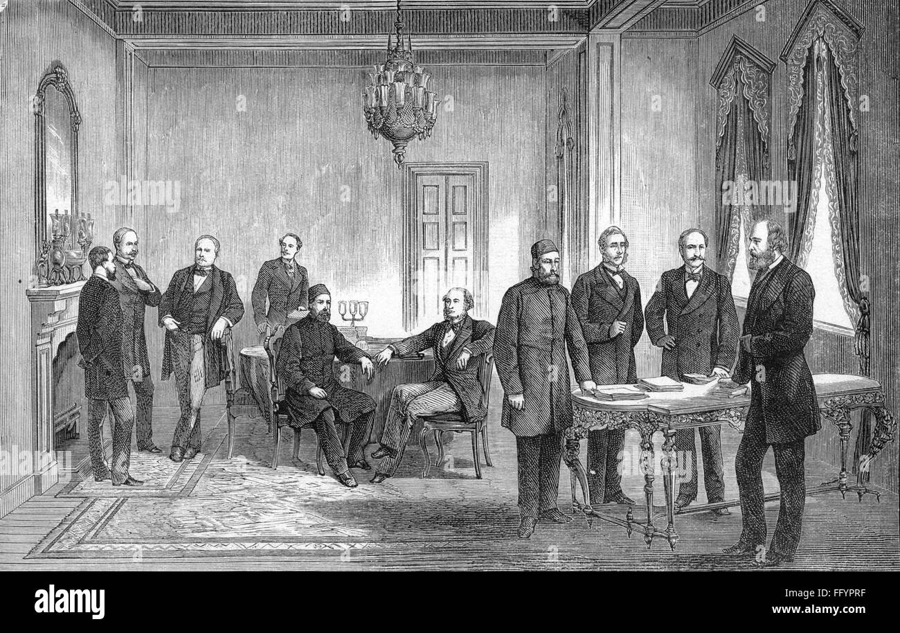 Politica, conferenza, Conferenza di Costantinopoli, 12.12.1876 - 20.1.1877, diritti aggiuntivi-clearences-non disponibili Foto Stock