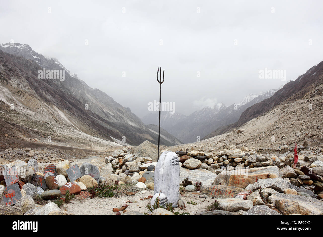 Shiva linga signore Shiva Gangotri Uttarakhand India Asia Foto Stock