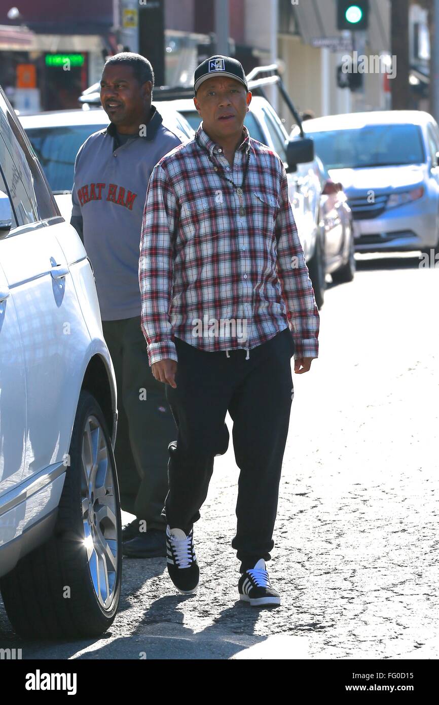 Russell Simmons fuori shopping in West Hollywood con: Russell Simmons dove: Los Angeles, California, Stati Uniti quando: 08 Gen 2016 Foto Stock