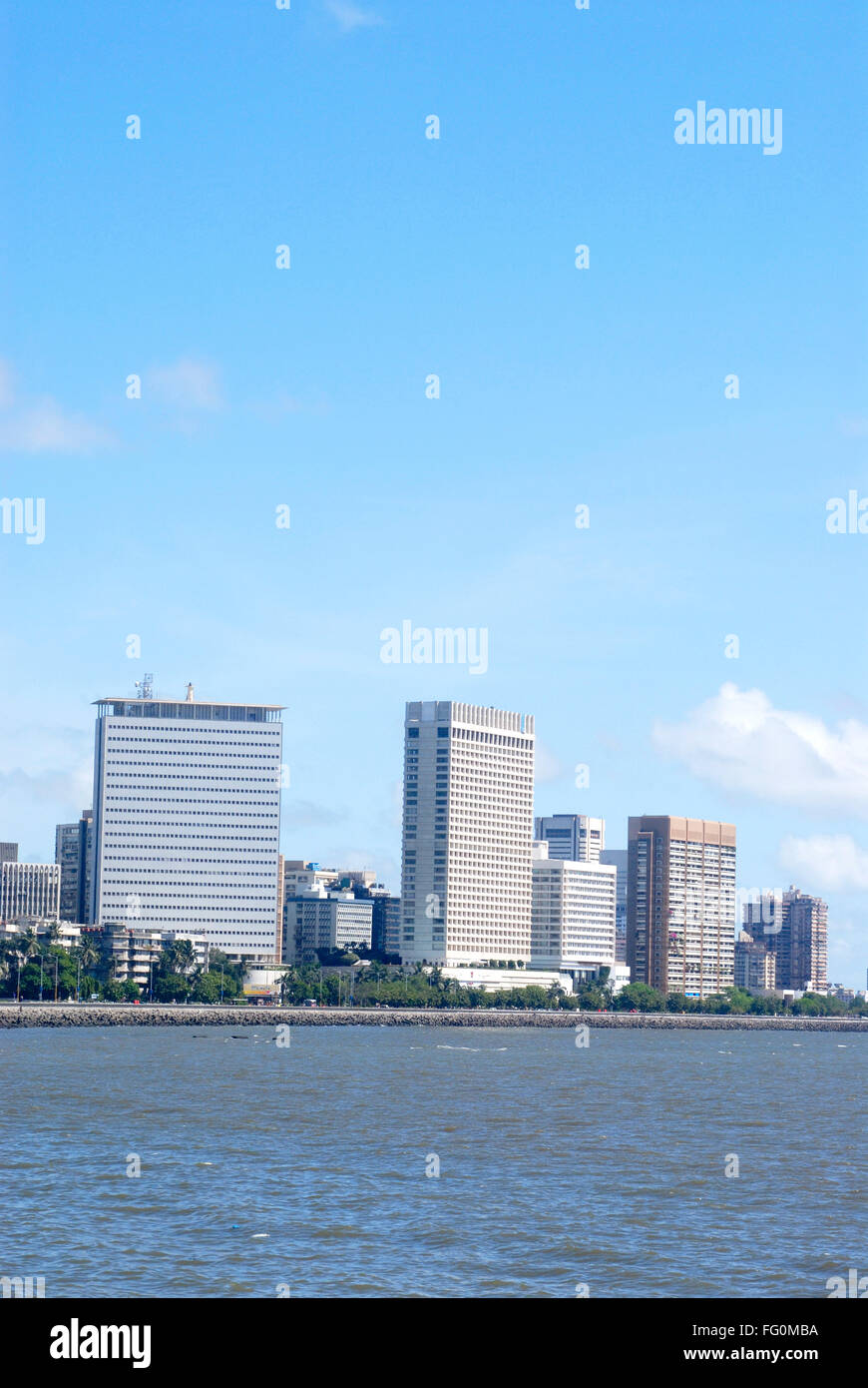 Air India Hilton tower Apsara appartamenti edifici residenziali Nariman Point Marine Drive Churchgate Bombay Mumbai Maharashtra Foto Stock