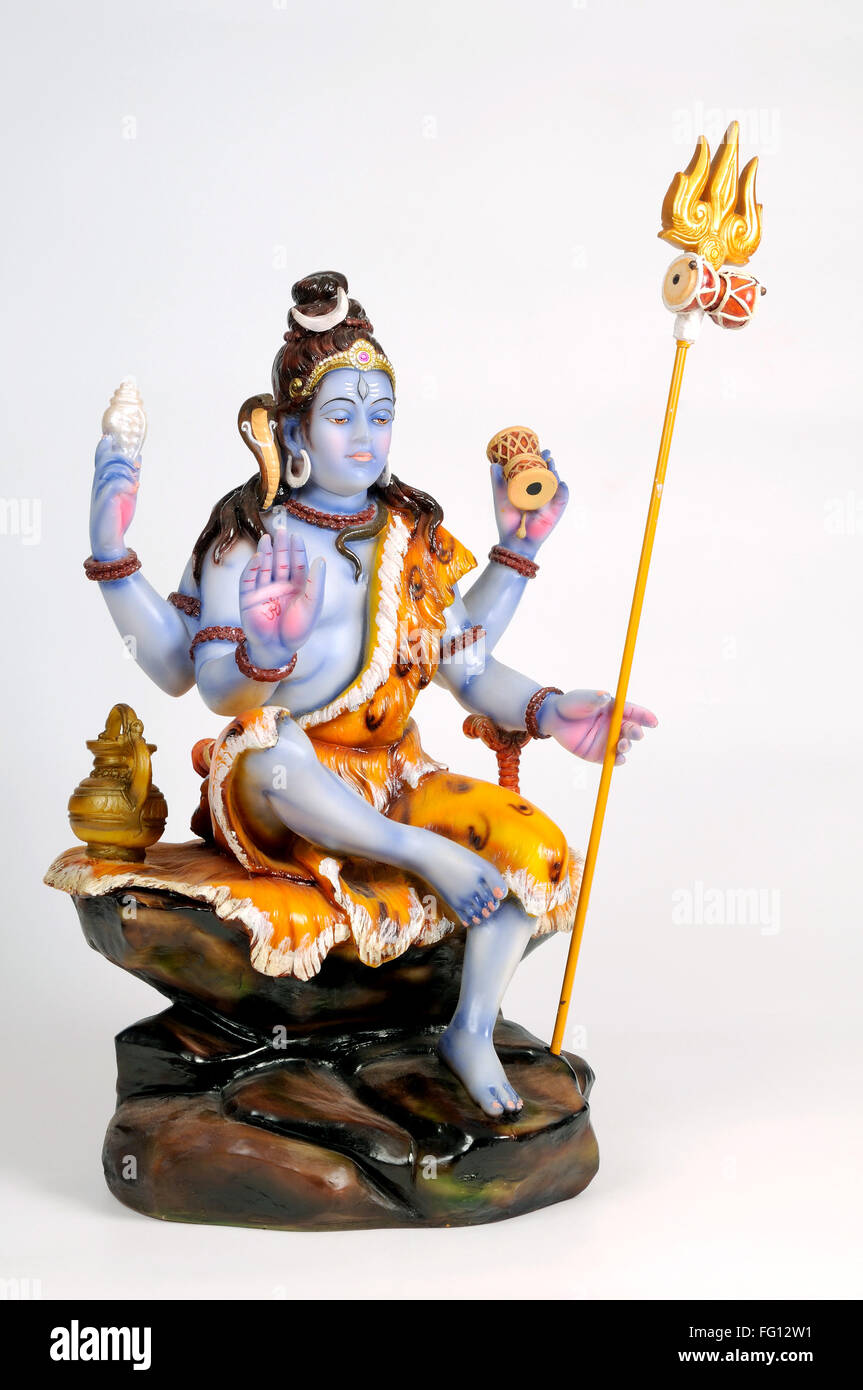 Statua del signore Shiva ; India Foto Stock