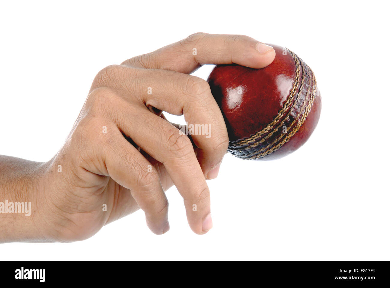 Cricketer assiepati sfera rossa signor#782W Foto Stock