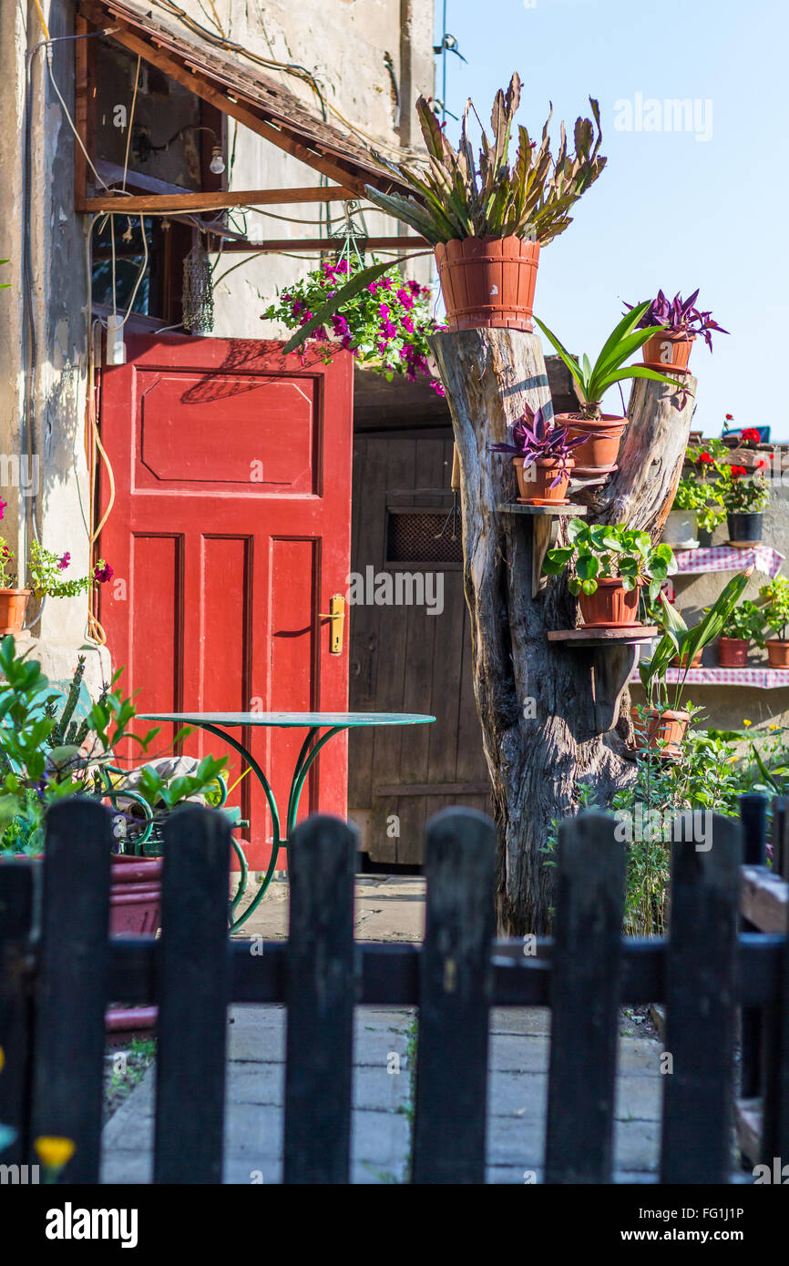 Vintage cortile anteriore Foto Stock