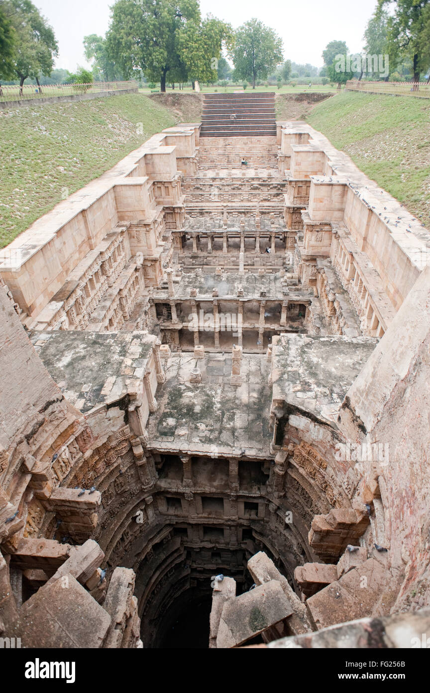 Oltre a queens stepwell ; Patan ; Gujarat ; India Foto Stock