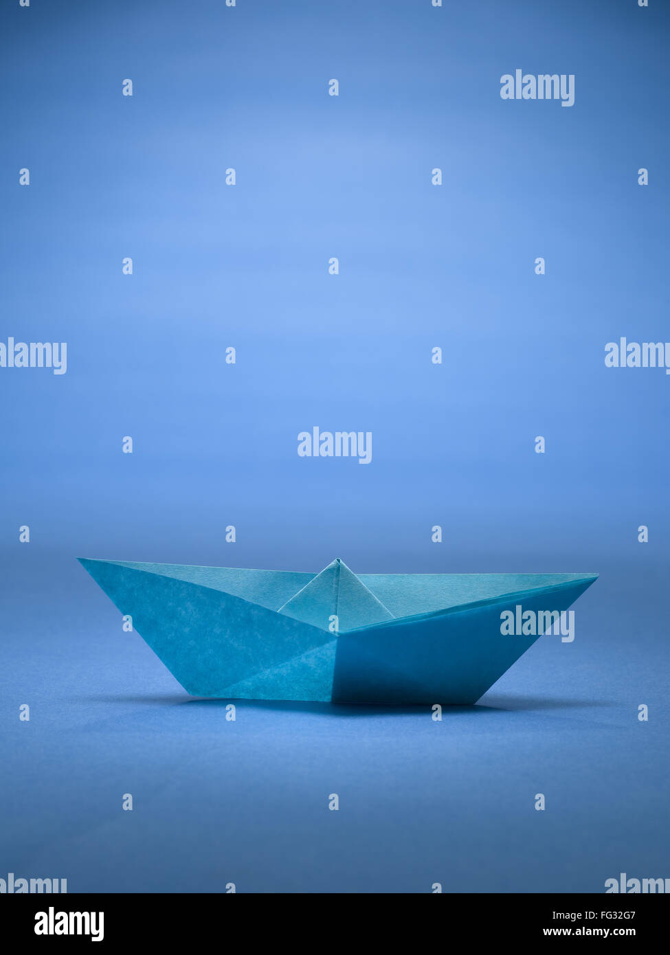 Barca origami India Foto Stock