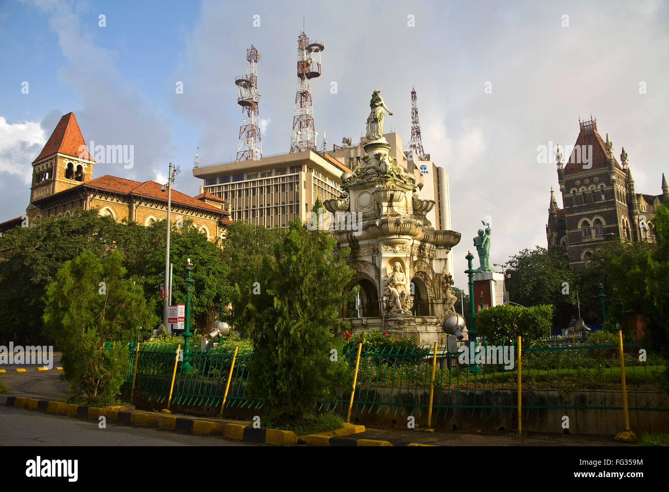 Fontana della flora Street Fort Mumbai Maharashtra India Settembre 2010 Foto Stock