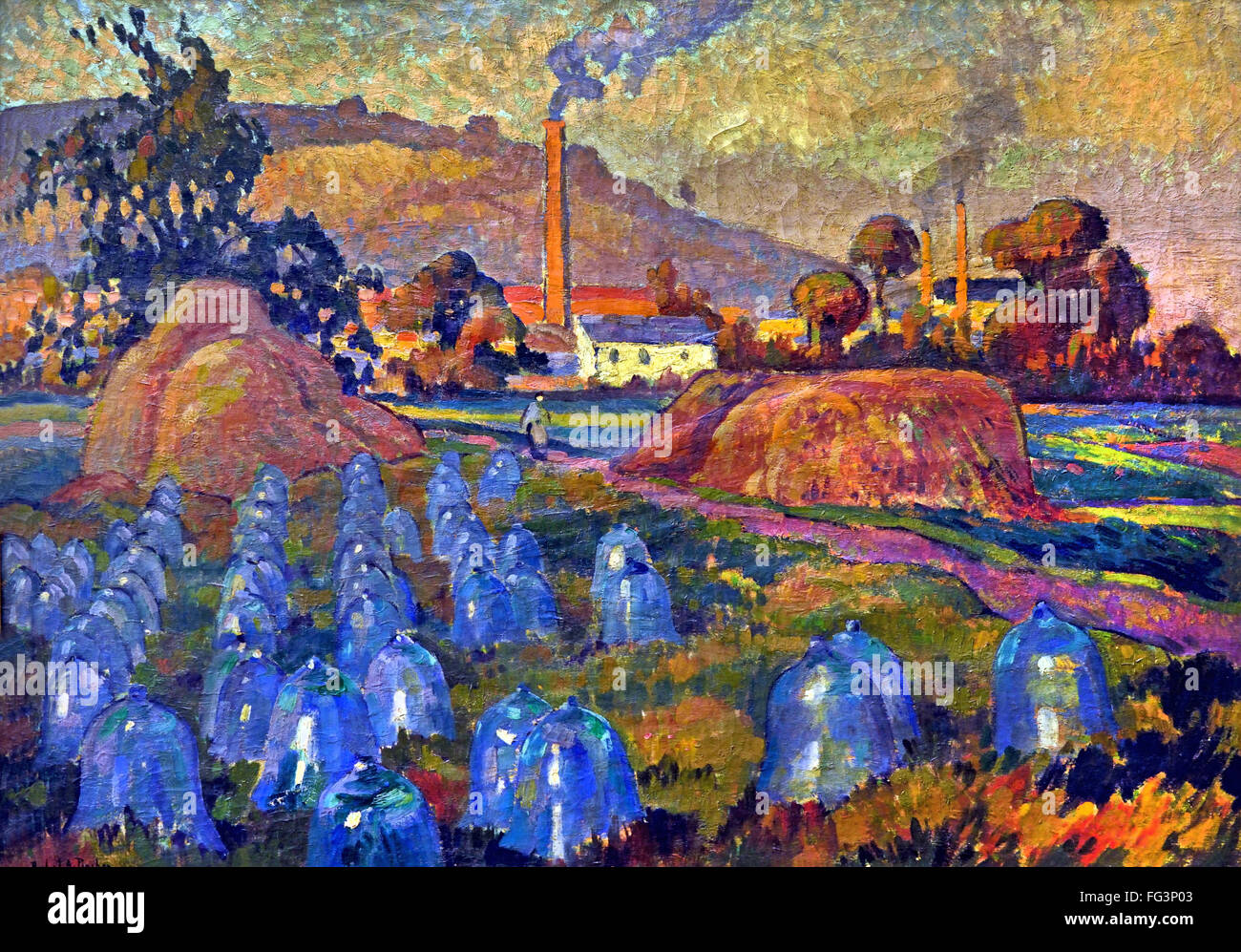 Robert Antoine Pinchon. 1886-1943. Scuola di Rouen. Il giardino Maraicher. Francia - Francese Foto Stock