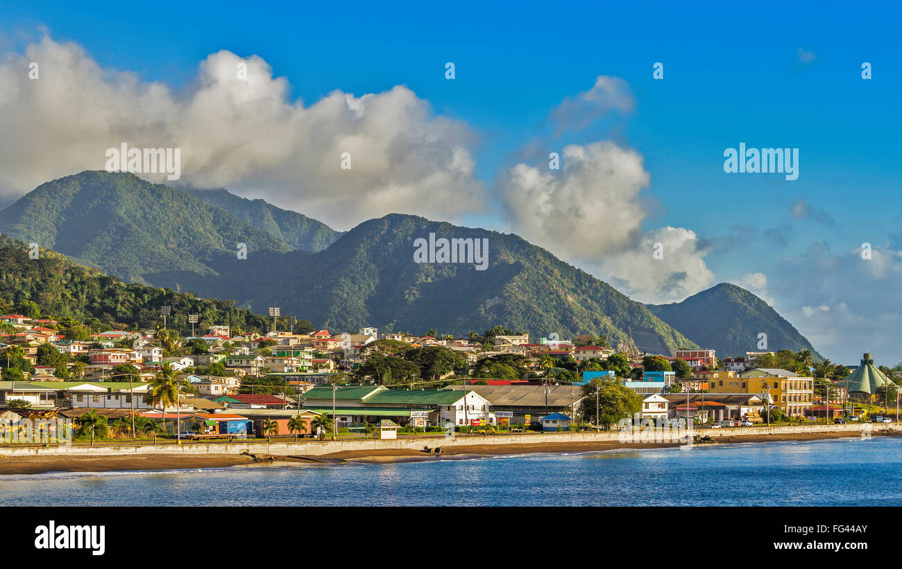 Roseau Capitale della Dominica West Indies Foto Stock