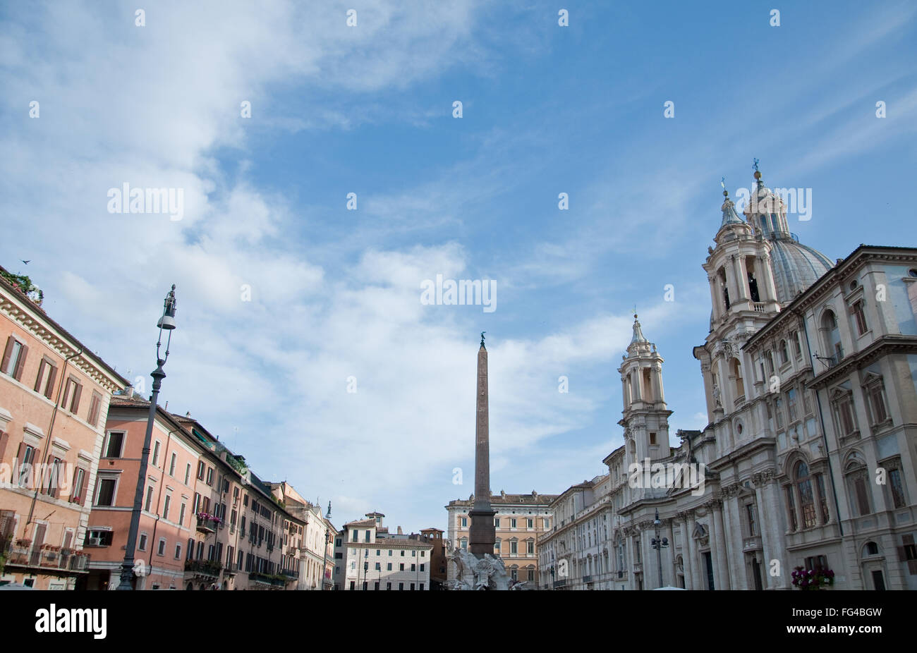 Vista generale di Piazza Navona in Roma, Italia Foto Stock