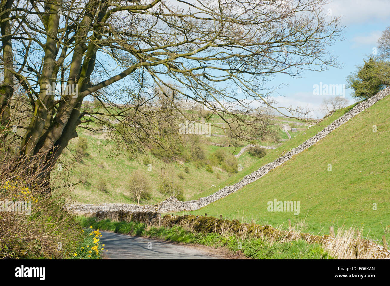 Milldale, Derbyshire Foto Stock