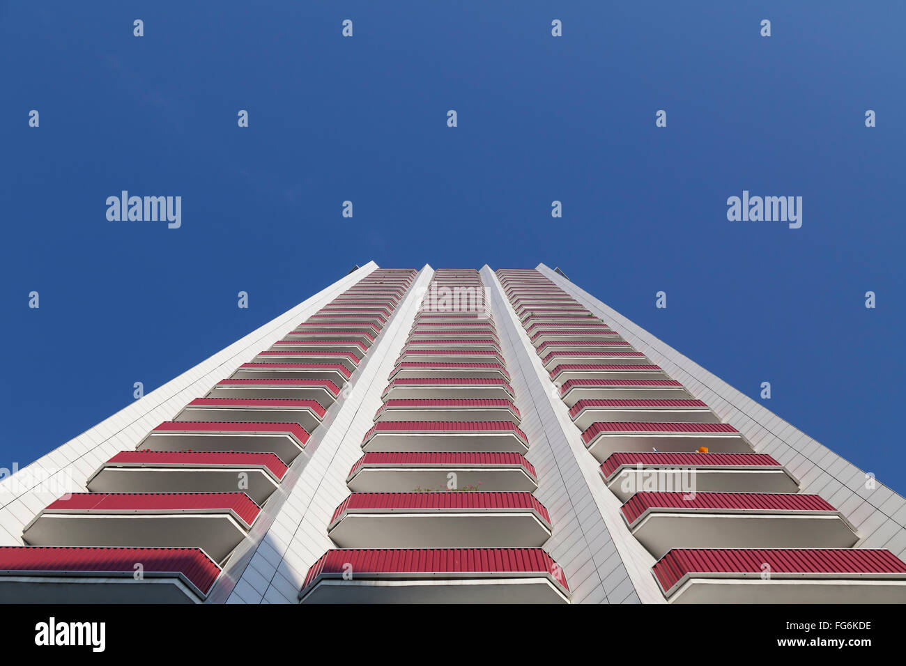 Alto edificio di Leipzig Germania Foto Stock