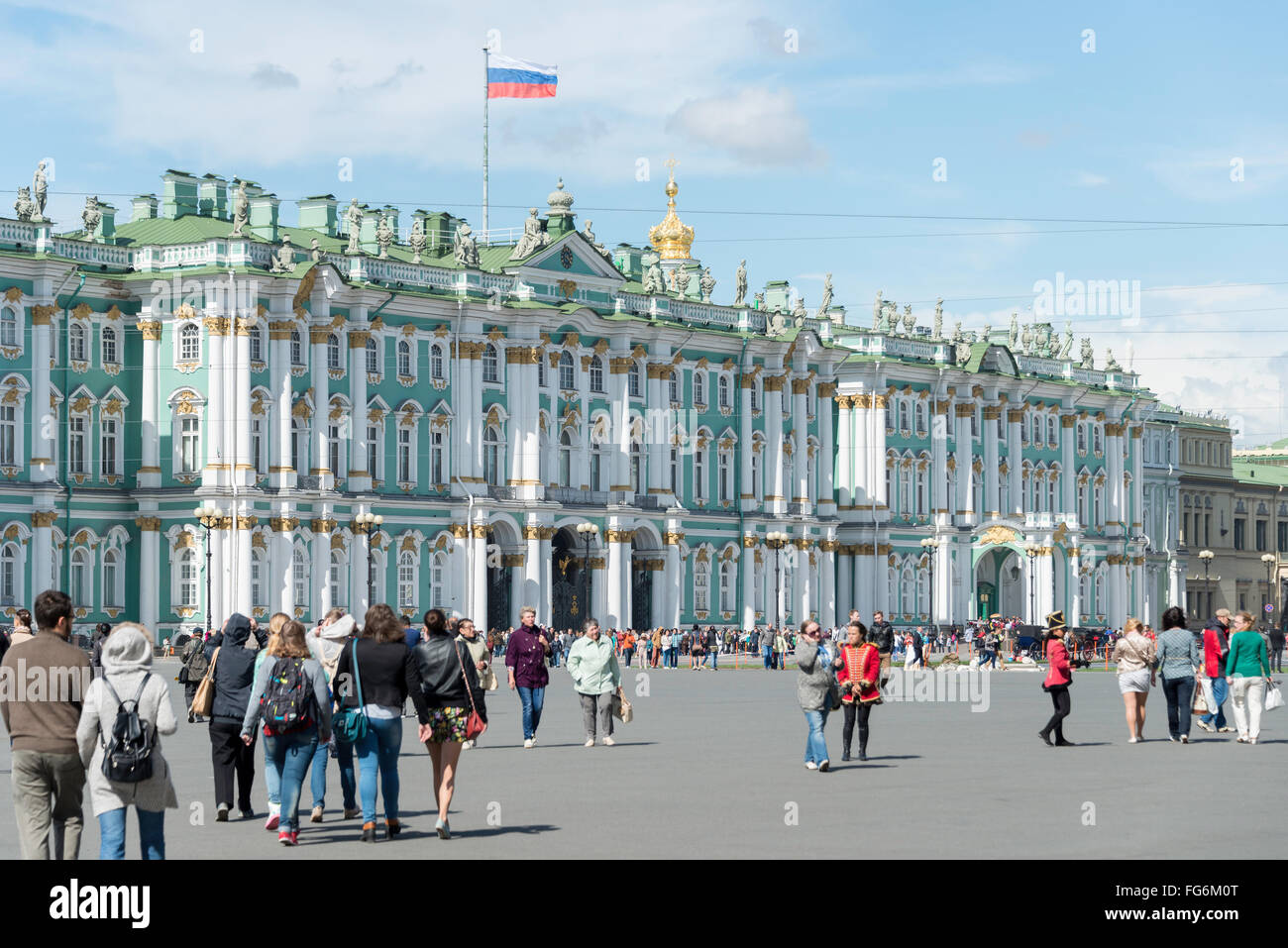Xviii secolo stato Hermitage Museum, la Piazza del Palazzo San Pietroburgo, regione nord-occidentale, Federazione russa Foto Stock