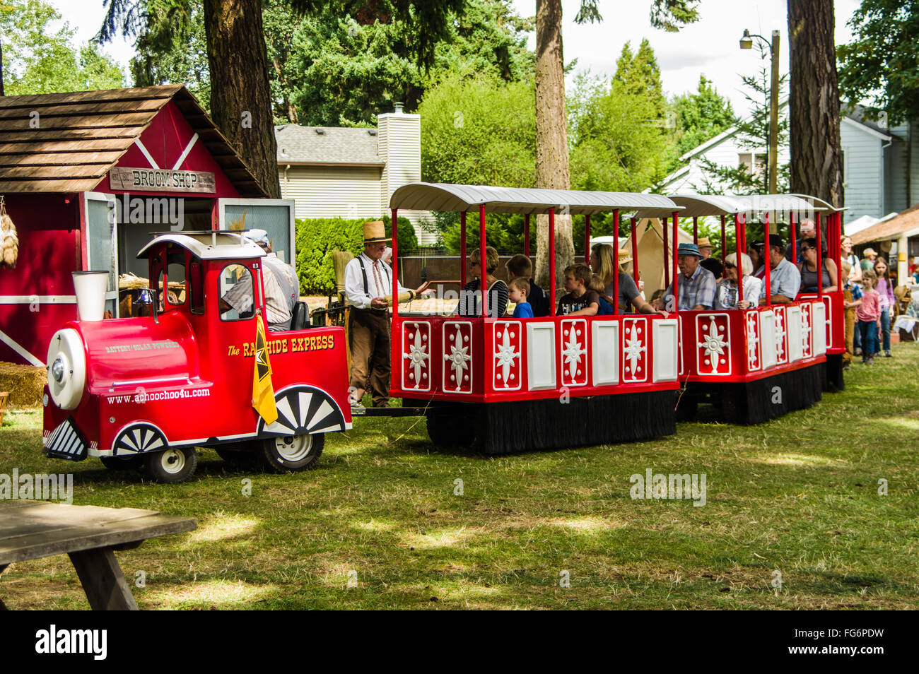 Vintage childrens' in treno a Clackamas County Fair, Canby, Oregon Foto Stock