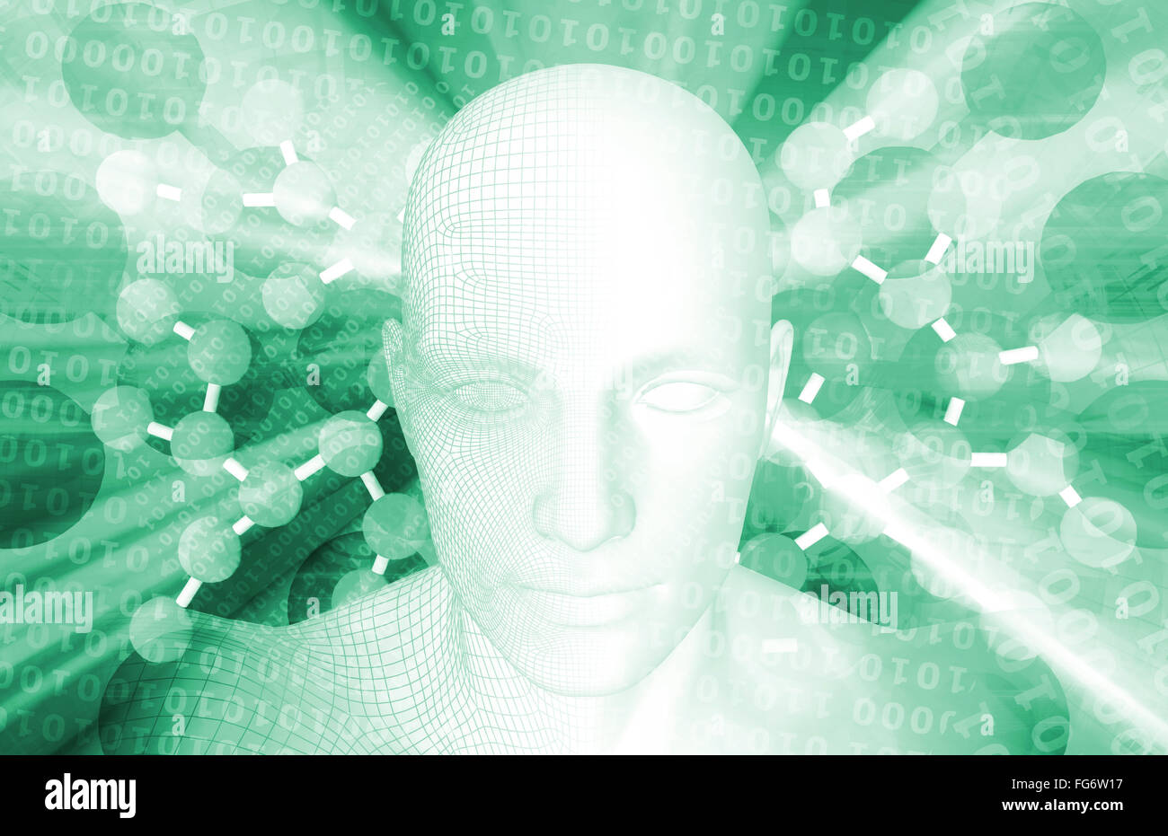 Supporti creativi e di contenuti digitali di rete come arte Foto Stock