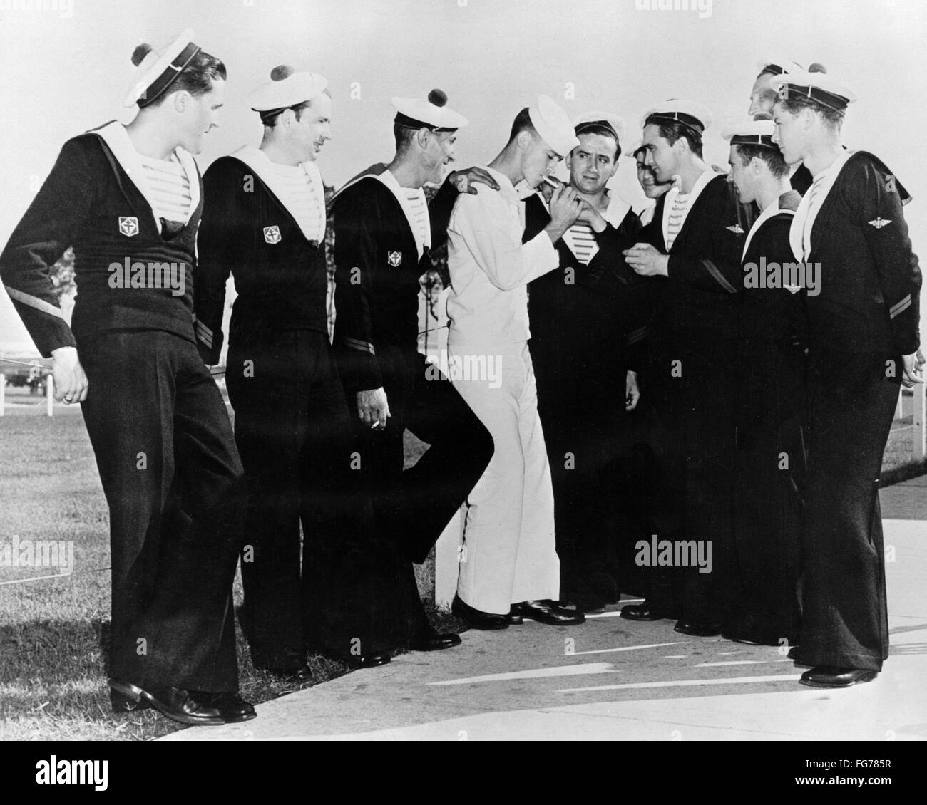 II Guerra Mondiale: le truppe, 1942. /Ngruppo "lotta" francese presso gli Stati Uniti Naval Air Station a Jacksonville, in Florida. Fotografia, ottobre 1942. Foto Stock