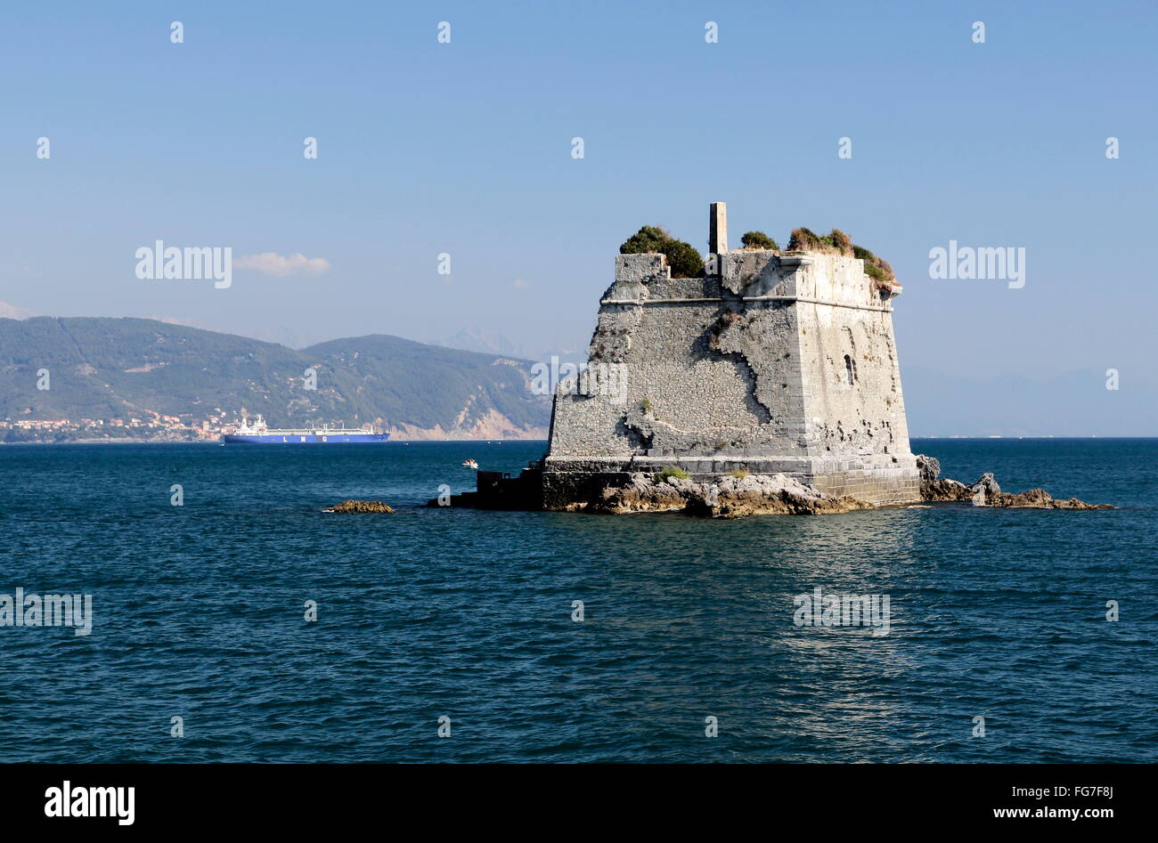 Geografia / viaggi, Italia, Liguria, Portovenere, Torre Scuola, rovina, Additional-Rights-Clearance-Info-Not-Available Foto Stock