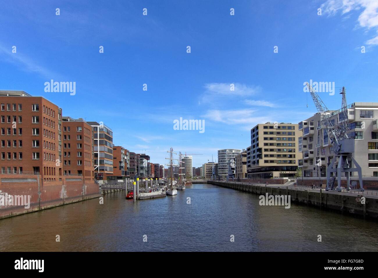 Geografia / viaggi, Germania, Amburgo, HafenCity, Sandtorkai (quay), , Additional-Rights-Clearance-Info-Not-Available Foto Stock