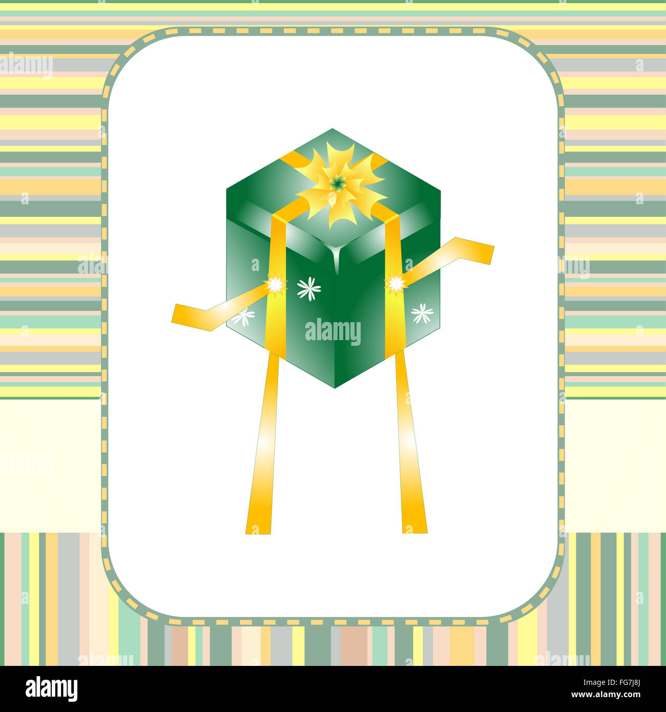 Vettore della scheda Messaggi di saluto con la danza confezione regalo Foto Stock