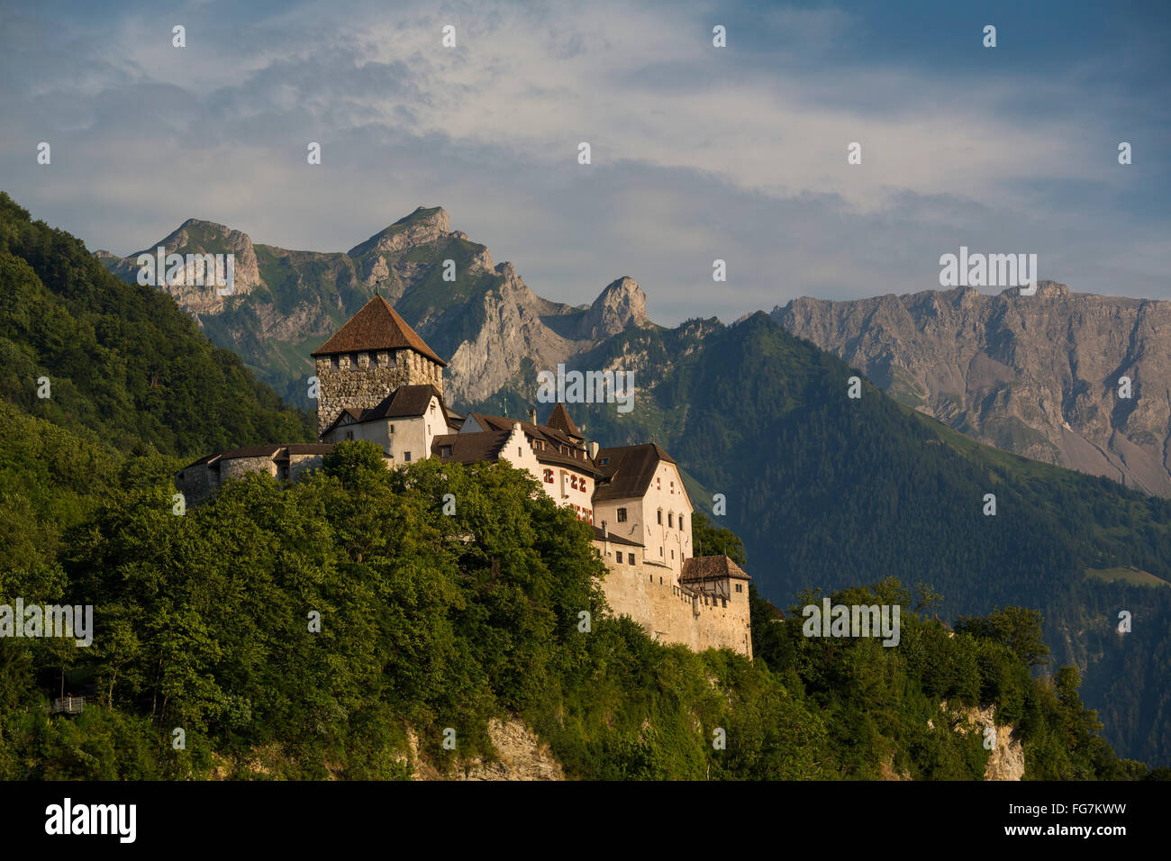 Castello di Vaduz, Schloss Vaduz, Rheintal, Reno-valle, Liechtenstein. Foto Stock