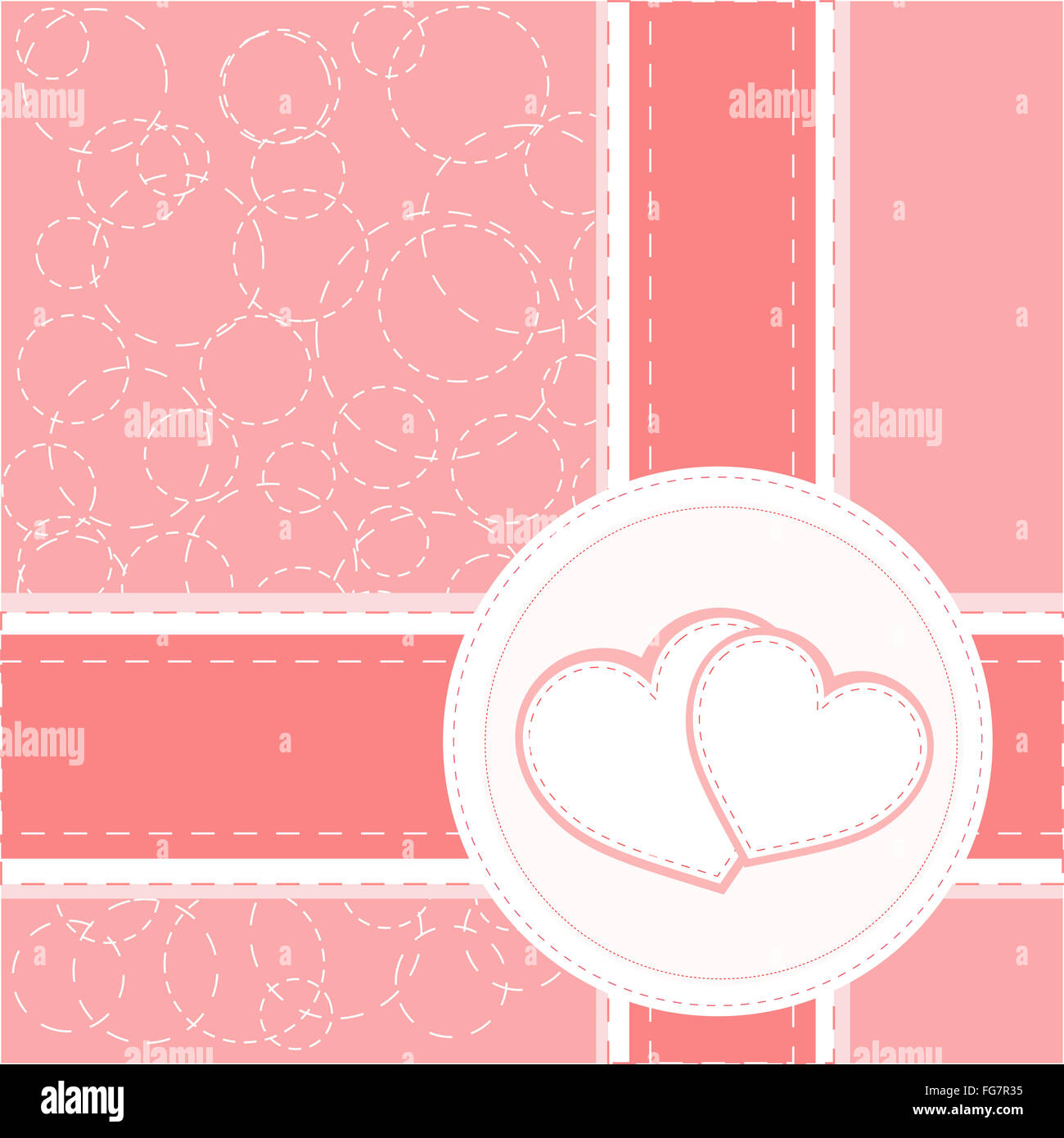 Cuore di san valentino matrimonio scheda sfondo vettoriale Foto Stock