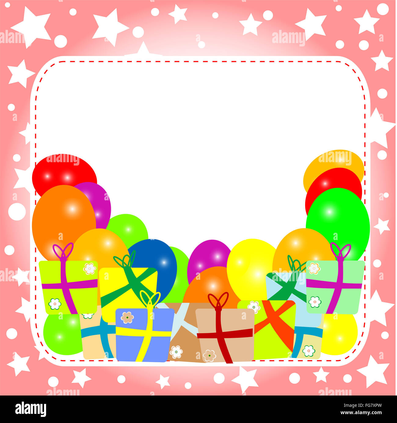 Modello di progettazione del telaio per Natale e Anno Nuovo card Foto Stock