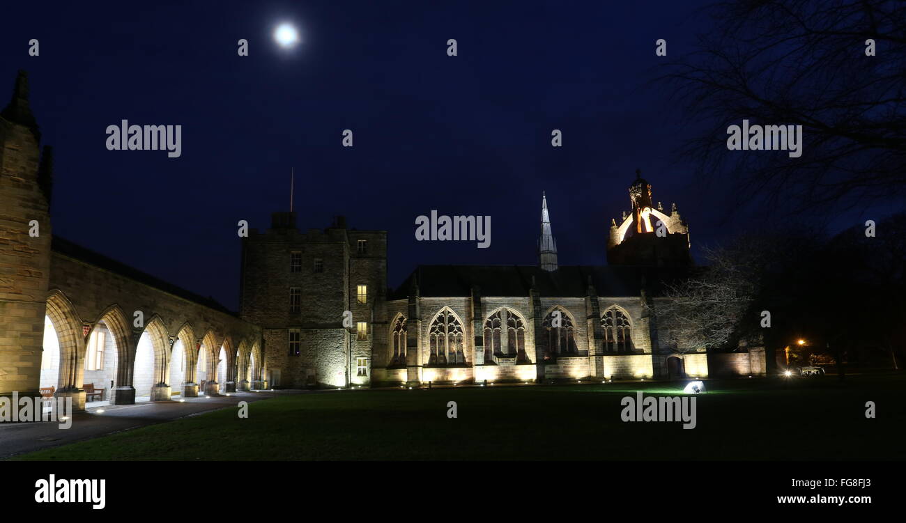 Il Kings College aberdeen da notte scozia gennaio 2016 Foto Stock