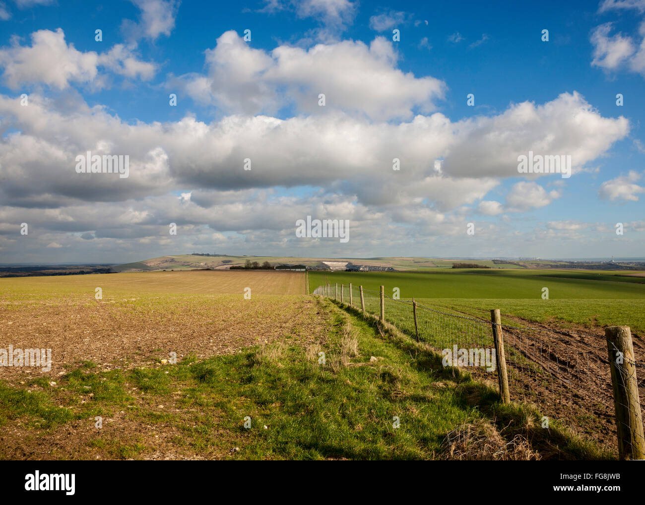 South Downs National Park, Steyning ciotola in inverno Foto Stock