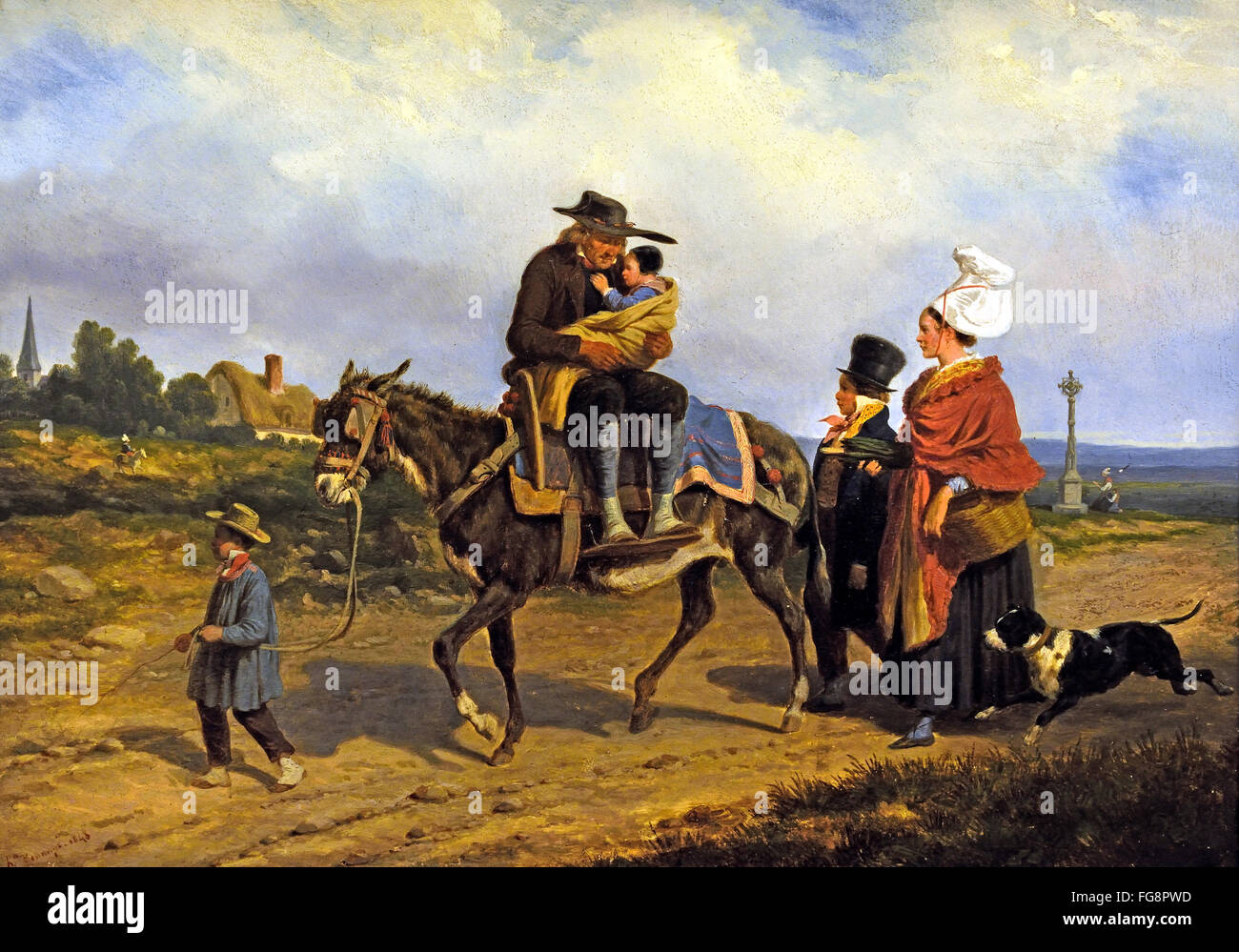 Le retour de la ville - Il ritorno della città 1848 Hippolyte Bellangé 1800-1866 Francia - Francese Foto Stock