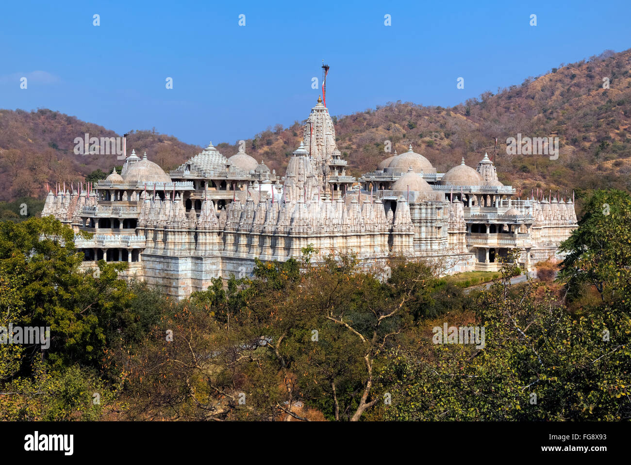 Tempio Jain, Ranakpur, pali, Rajasthan, India, Asia Foto Stock