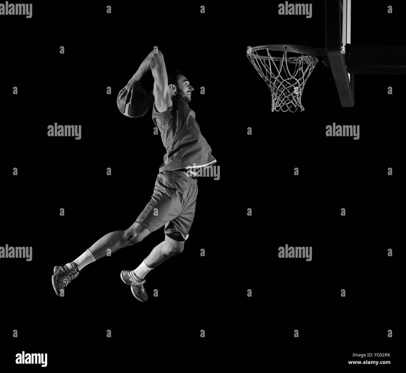 Giocatore di basket in azione Foto Stock