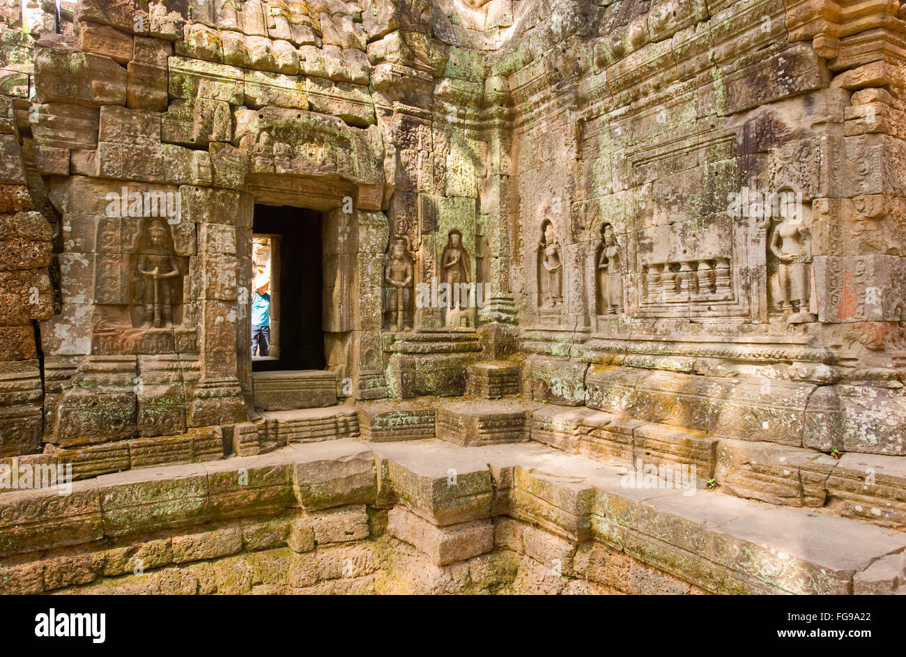 Le rovine di Ta Som tempio, Siem Reap, Cambogia Foto Stock