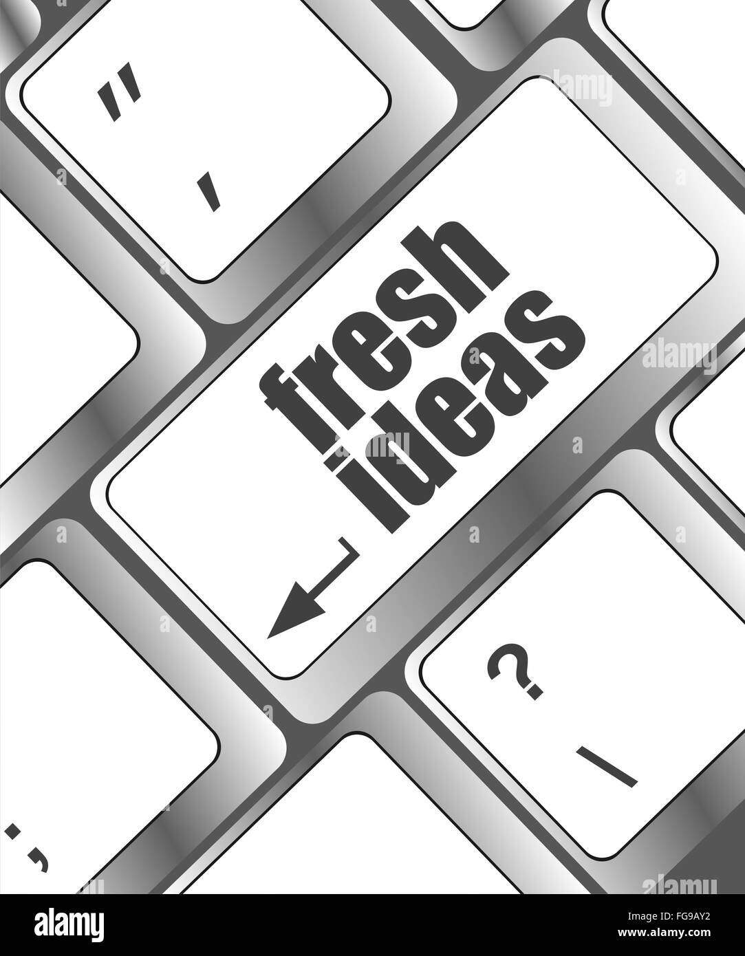 Tastiera per computer con nuovo simbolo idea su di esso Foto Stock