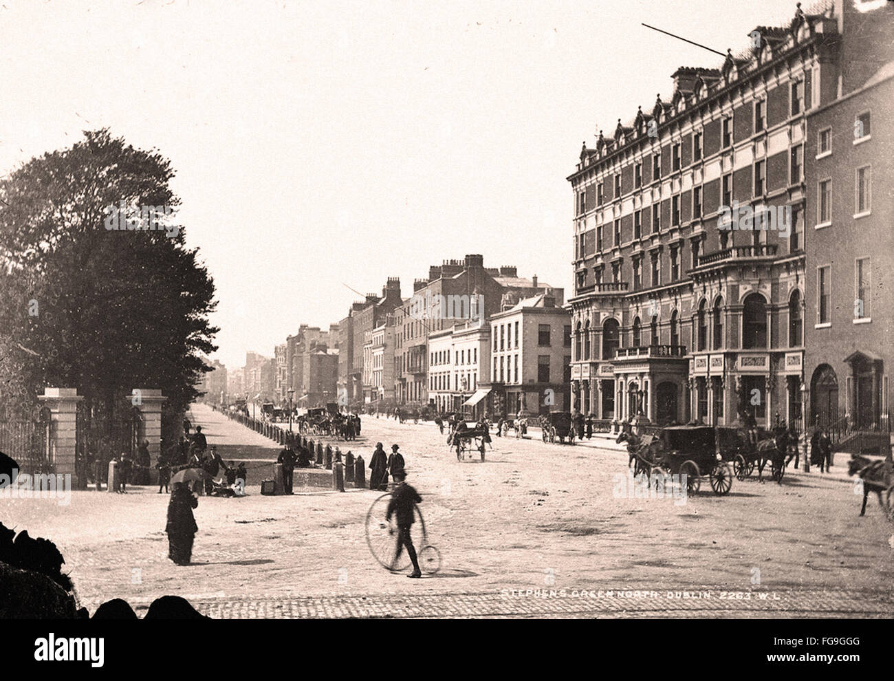 La vita di strada a Dublino nel tardo XIX secolo Foto Stock