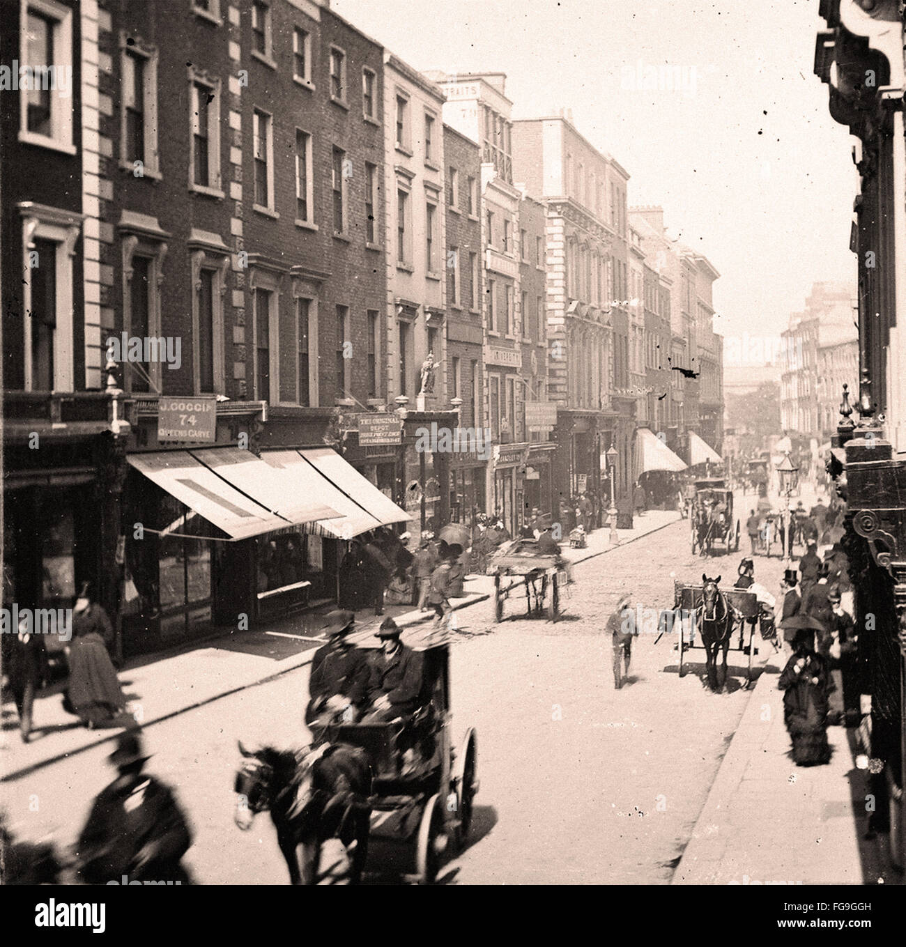 La vita di strada a Dublino nel tardo XIX secolo Foto Stock