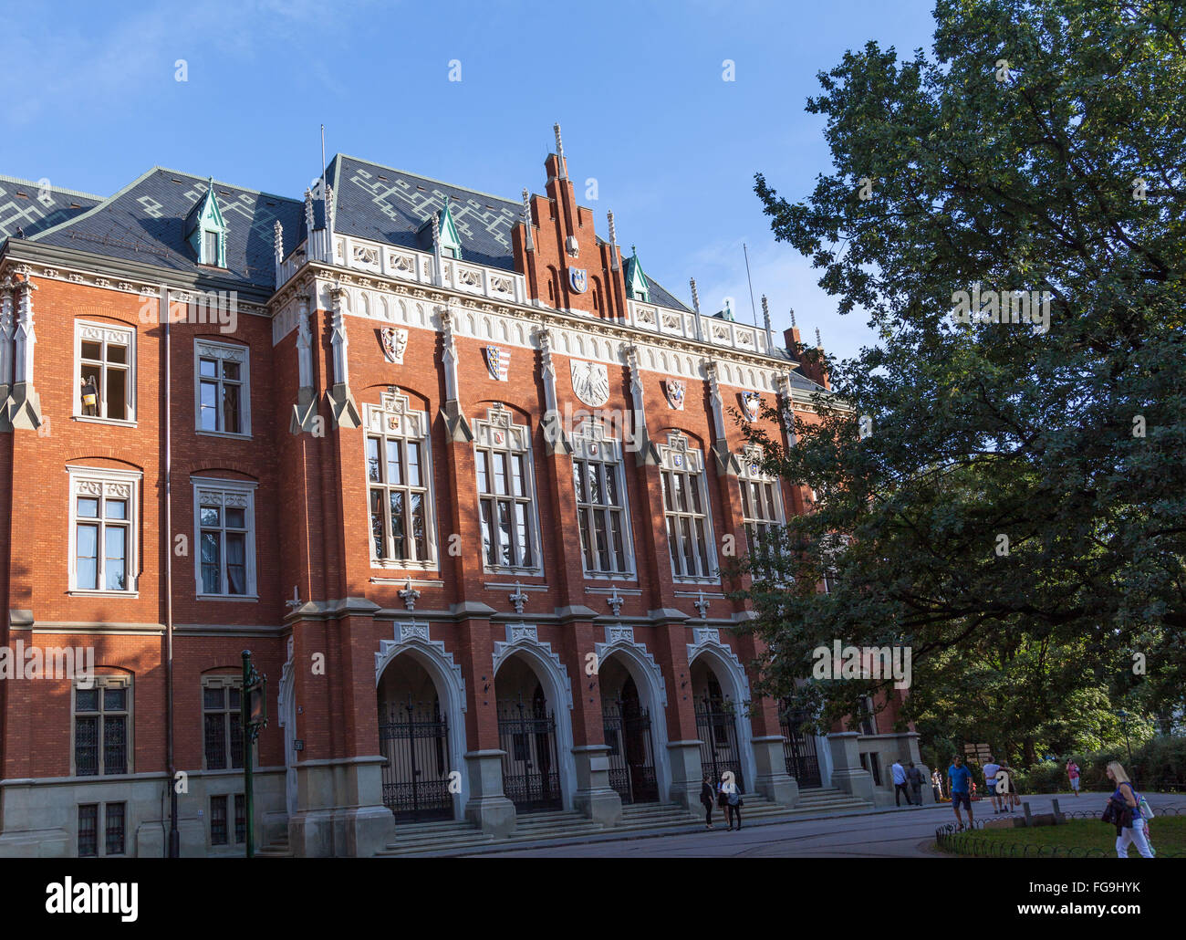 Collegium Novum, Università Jagellonica a Cracovia, Polonia Foto Stock