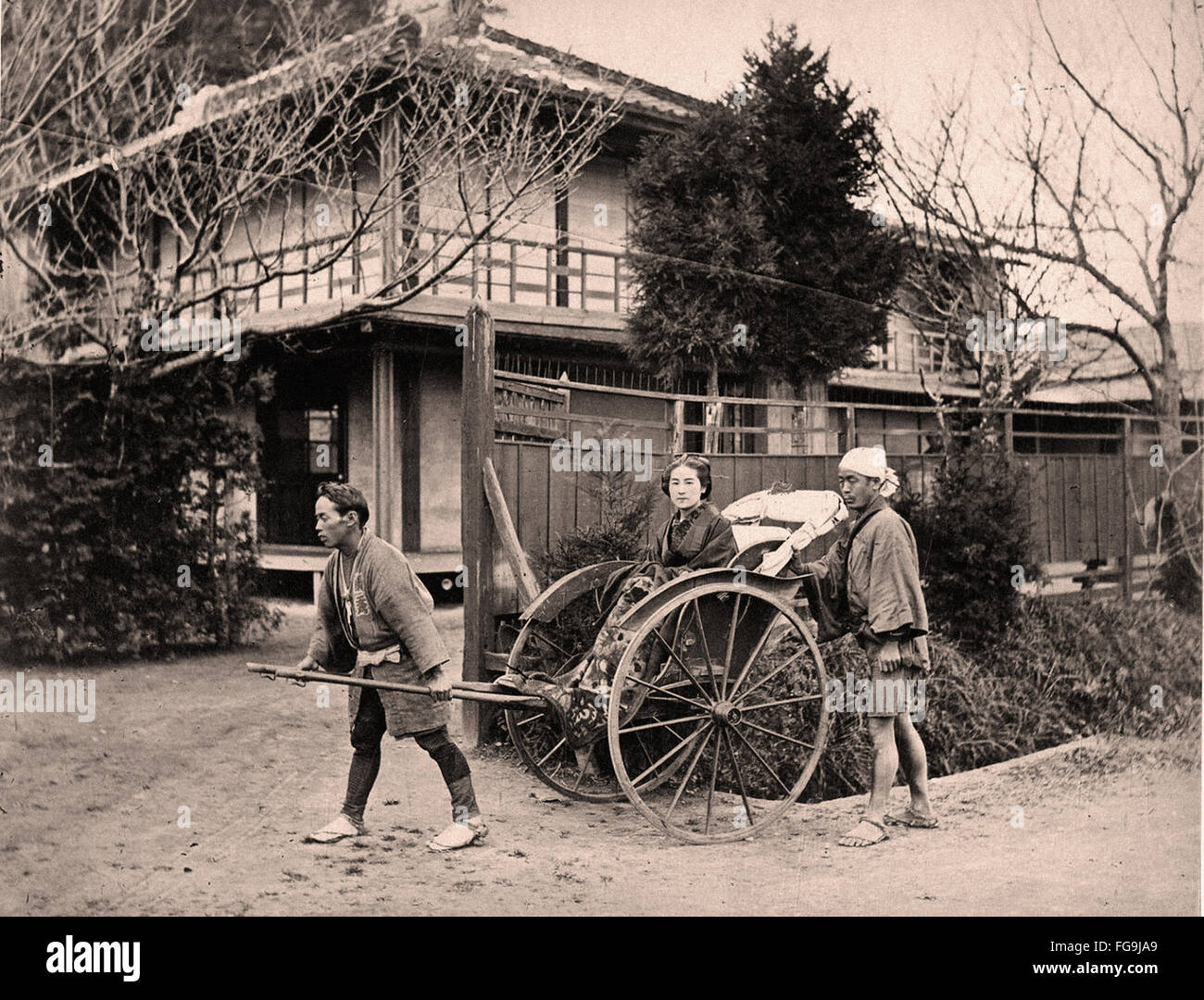 La vita di strada in Giappone 1880 Foto Stock
