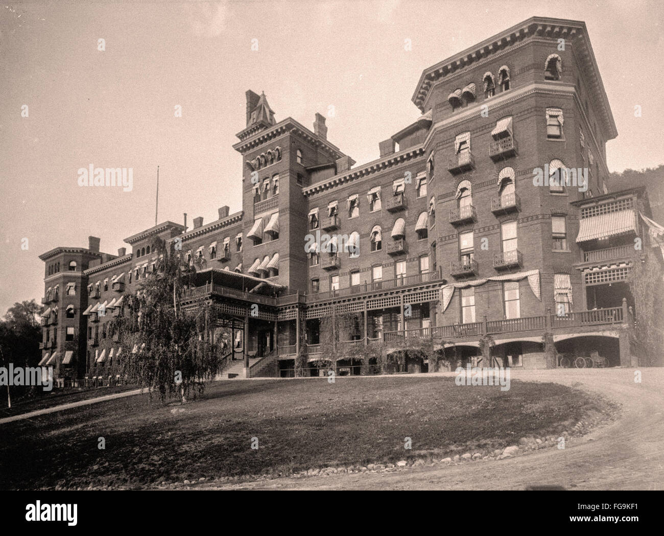 Strade di New York nel tardo XIX secolo Foto Stock