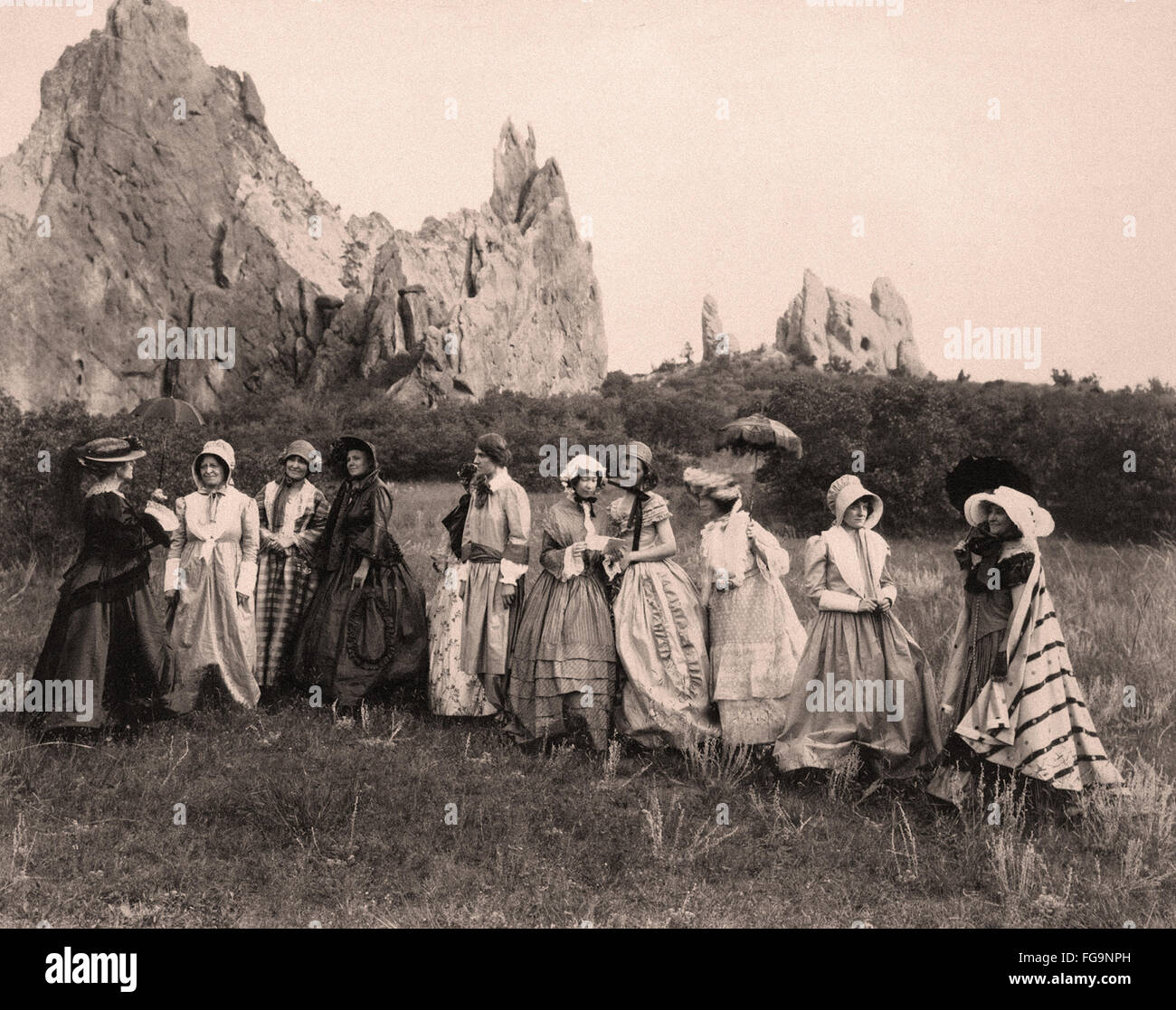 Le donne le prove per la parità dei diritti - Colorado Springs - 1848 Foto Stock