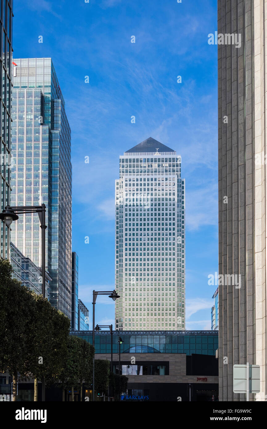 Canary Wharf, Docklands, Londra, Inghilterra, Regno Unito Foto Stock