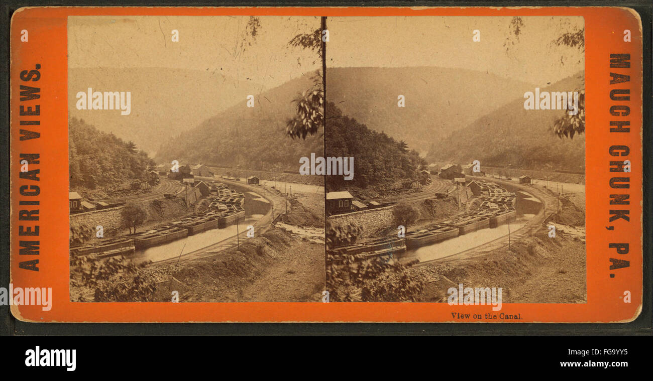 Vista sul canale, da Robert N. Dennis raccolta di vista stereoscopica 2 Foto Stock