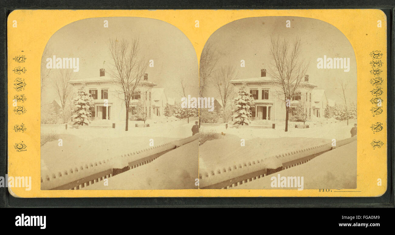 W.B. Wheeler House, Banca San, Libano, N.H, da Robert N. Dennis raccolta di vista stereoscopica Foto Stock