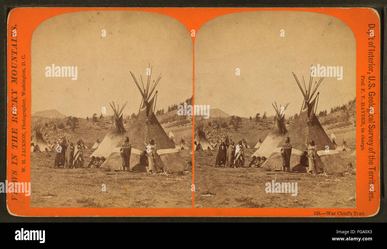 La guerra capo della tenda, da Jackson, William Henry, 1843-1942 Foto Stock
