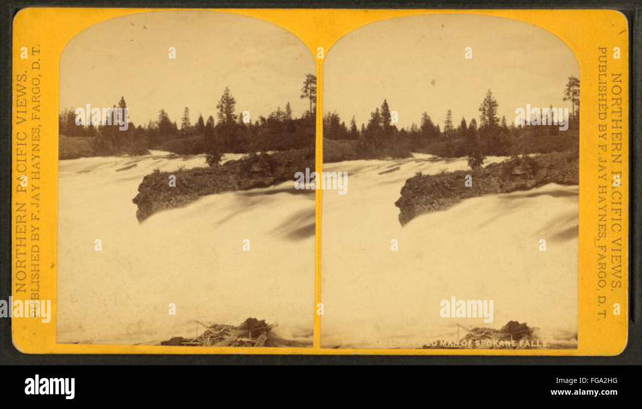 ..) Il vecchio uomo di Spokane Falls. (Vista generale delle cascate, da Haynes, F. Jay (Frank Jay), 1853-1921 Foto Stock