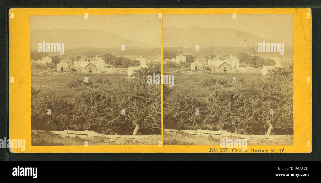 Centro Porto, N.H, da Robert N. Dennis raccolta di vista stereoscopica Foto Stock