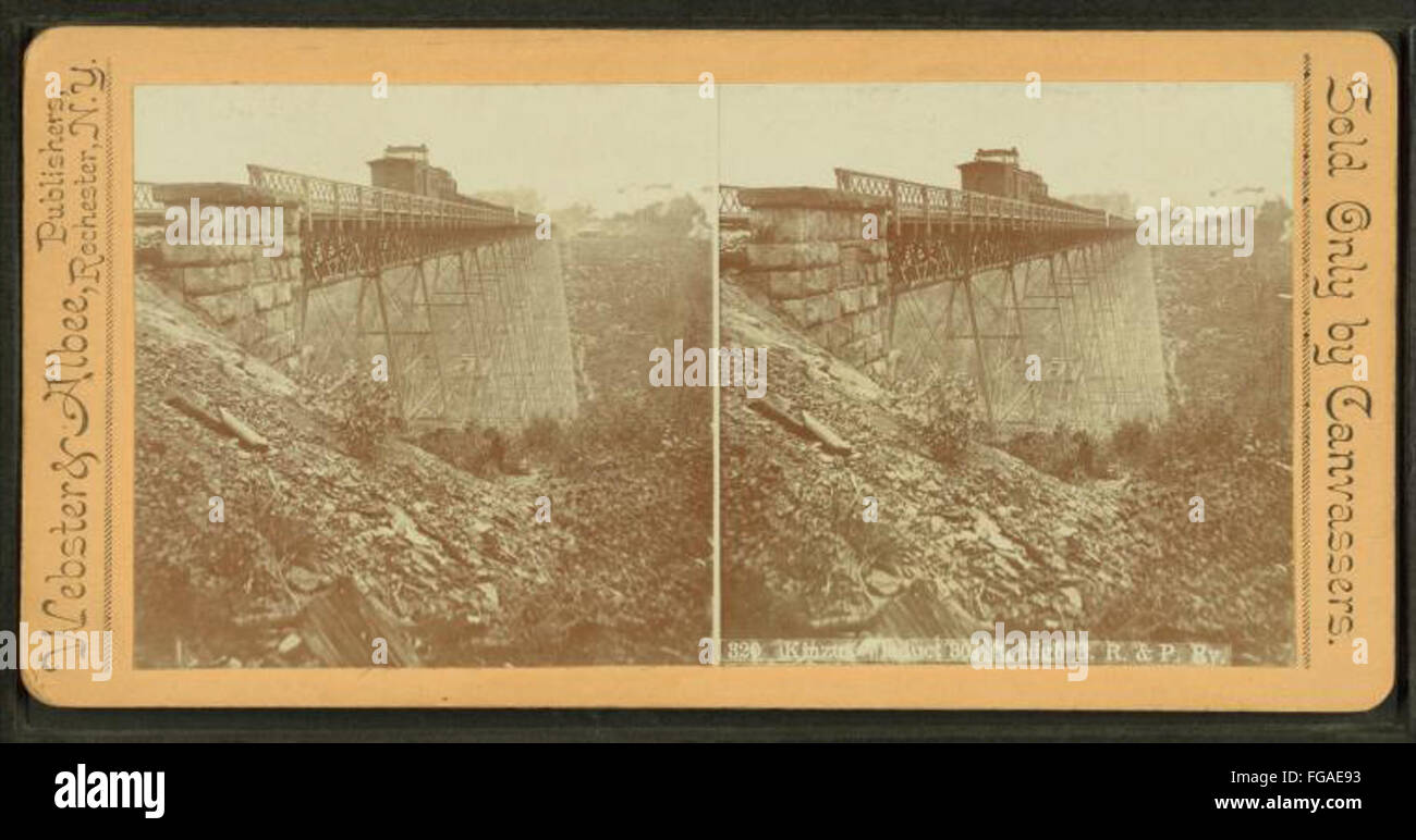 Viadotto Kinzua 301 ft. alta B. R. & P. Ry, da Robert N. Dennis raccolta di vista stereoscopica Foto Stock