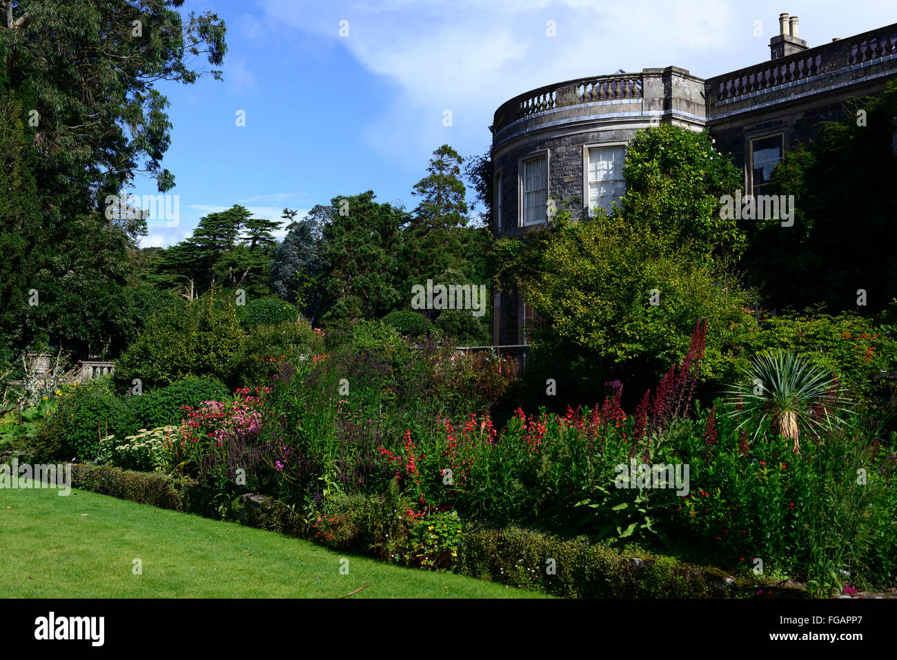 Montare Stewart House garden Italian Gardens includono funzioni di giardinaggio floreale RM Foto Stock