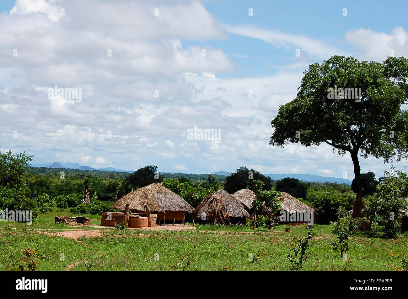 Capanne africane - Zambia Foto Stock